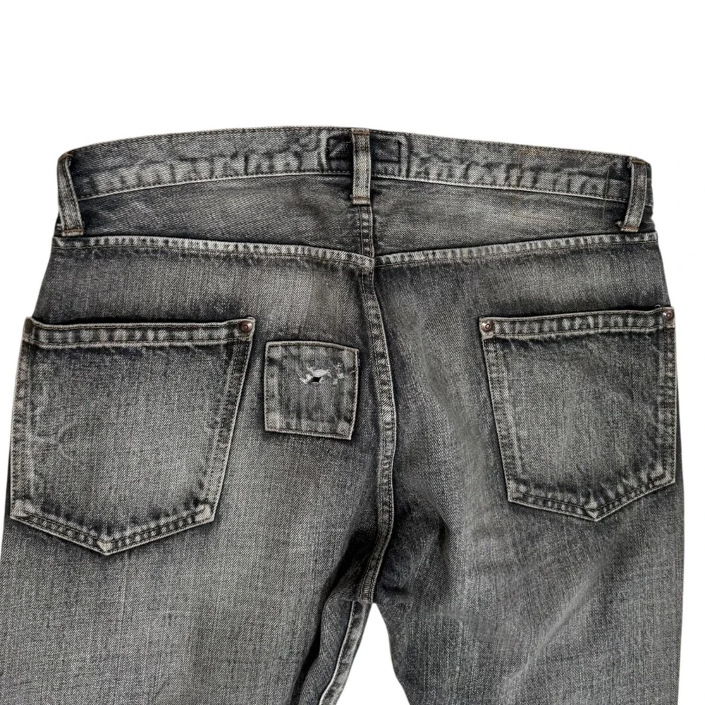 Madeworn Jeans Unisex Size 30 Wash Out Gray Distressed Japanese Denim Grunge